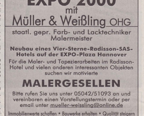 Anzeige zur Expo 2000